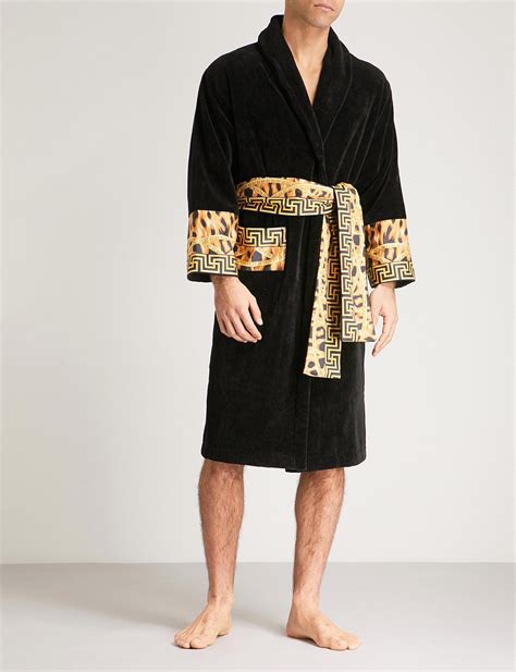 black and gold versace dressing gown